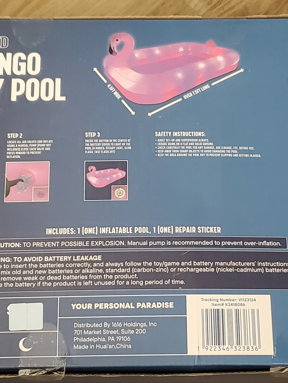 Flamingo Party Pool, LED - Picture 2 of 2